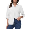 Camisa de manga larga para mujer Ligero, de secado rápido y cómodo, color blanco