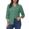 Camisa de manga larga para mujer Ligero, de secado rápido y cómodo, color verde