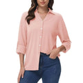 Camisa de manga larga para mujer Ligero, de secado rápido y cómodo, color rosa