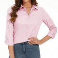 Camisa de manga larga para mujer, color rosa