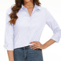 Camisa de manga larga para mujer, color blanco