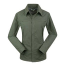 Camisa 2 en 1 de manga larga o corta para mujer poliéster y algodón, color verde