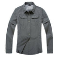 Camisa de manga larga 2 en 1 para mujer, manga desmontable material poliéster, color gris