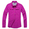 Camisa de manga larga 2 en 1 para mujer, manga desmontable material poliéster, color rosa