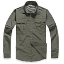 Camisa de hombre con mangas desmontables tejido de nailon, color verde