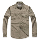 Camisa de hombre con mangas desmontables tejido de nailon, color caqui