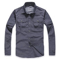 Camisa de hombre con mangas desmontables tejido de nailon, color gris