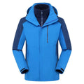 Chaqueta Harris cortavientos de hombre con capucha e impermeable azul