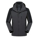 Chaqueta Harris cortavientos de hombre con capucha e impermeable gris