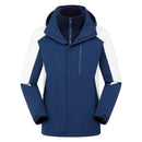 Chaqueta Harris cortavientos de hombre con capucha e impermeable azul marino