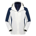 Chaqueta Harris cortavientos de hombre con capucha e impermeable blanco