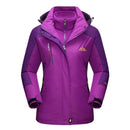 Chaqueta Luci 3 en 1 cortavientos con acolchado térmico para mujer impermeable violeta