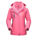Chaqueta Luci 3 en 1 cortavientos con acolchado térmico para mujer impermeable rosa