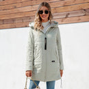 Chaqueta Lully cortavientos con acolchado térmico para mujer impermeable verde