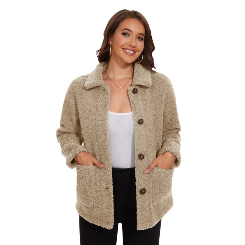Chaqueta Nalu de terciopelo caqui para mujer