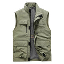 Chaleco funcional, para todas las estaciones tejido de algodón y poliéster, color caqui