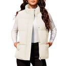 Chaleco acolchado para mujer, transpirable, suave y cómodo Material exterior: Poliéste, color beige