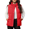 Chaleco acolchado para mujer, transpirable, suave y cómodo Material exterior: Poliéste, color rojo