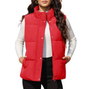 Chaleco acolchado para mujer, transpirable, suave y cómodo Material exterior: Poliéste, color rojo