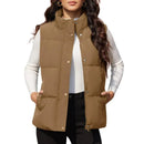 Chaleco acolchado para mujer, transpirable, suave y cómodo Material exterior: Poliéste, color marrón