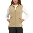 Chaleco polar para mujer material poliéster, color caqui