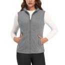 Chaleco polar para mujer material poliéster, color gris claro