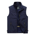 Chaleco de hombre para actividades deportivas material de poliéster, color azul