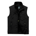 Chaleco de hombre para actividades deportivas material de poliéster, color negro