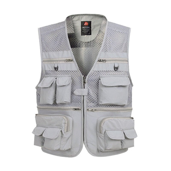 Chaleco para actividades deportivas material de poliéster, color gris