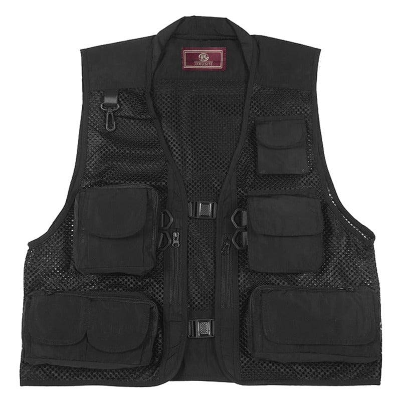 Chaleco para actividades deportivas tejido duradero de alta calidad, resistente al desgarro y al agua, color negro