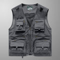Chaleco para actividades deportivas Multibolsillos Tejido ligero, de secado rápido y resistente al agua, color gris