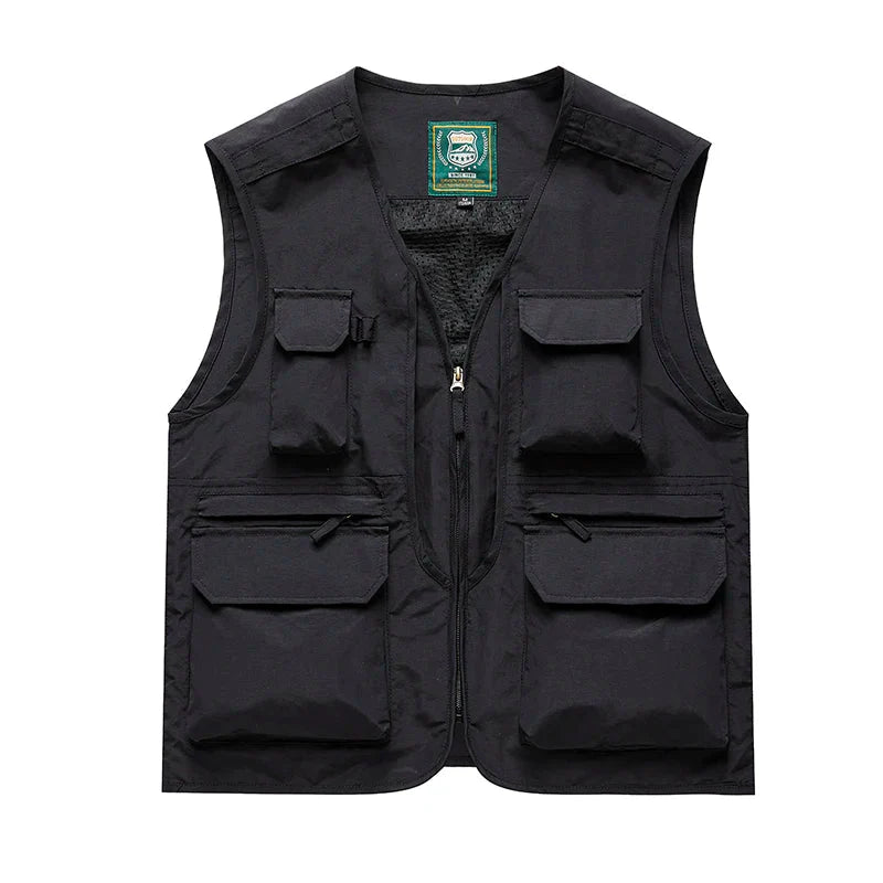Chaleco para actividades deportivas;
Tejido: nailon, color preto
