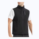 Chaleco impermeable y cortavientos para hombre material de poliéster;
interior cálido de polar, color negro