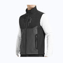 Chaleco impermeable y cortavientos para hombre material de poliéster;
interior cálido de polar, color gris y negro