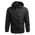 Chaqueta cortavientos impermeable con forro para hombre negro
