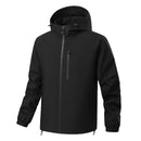 Chaqueta deportiva para hombre,
A prueba de viento, impermeable y térmico negro.