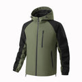 Chaqueta deportiva para hombre,
A prueba de viento, impermeable y térmico verde.
