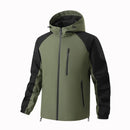 Chaqueta deportiva para hombre,
A prueba de viento, impermeable y térmico verde.