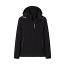 Chaqueta cortavientos forrada con capucha para mujer.
Impermeable y resistente al viento. Negro