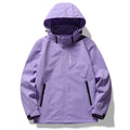 Chaqueta cortavientos forrada con capucha para mujer.
Impermeable y resistente al viento. Púrpura