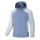 Chaqueta cortavientos deportiva para hombre, con capucha desmontable, bolsillos con cremallera para las manos, secado rápido, transpirable. Azul