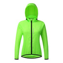 Chaqueta cortavientos impermeable para mujer con rayas reflectantes, verde