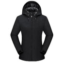 Chaqueta cortavientos para mujer con forro.
Resistente al agua y al viento e capucha con cordón, bolsillos para las manos con cremallera, negro.