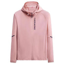 Chaqueta cortavientos con capucha para mujer, rosa.