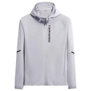 Chaqueta cortavientos con capucha para mujer, gris.