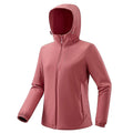Chaqueta cortavientos impermeable para mujer con forro térmico,
Capucha desmontable, bolsillos con cremallera para las manos, rosa.