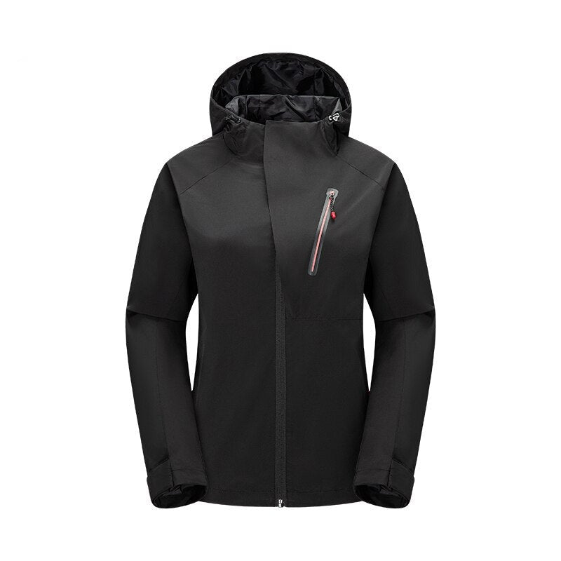 Chaqueta cortavientos para mujer con forro térmico.
Capucha, bolsillos con cremallera, bolsillo en el pecho, negro.