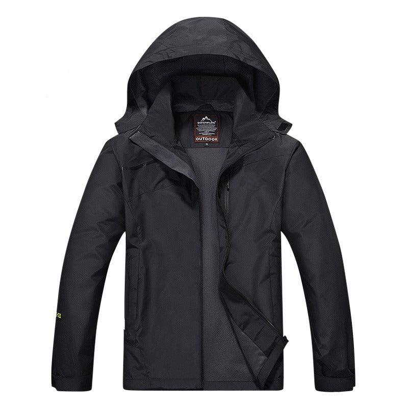 Chaqueta cortavientos impermeable para mujer con
Bolsillos laterales, bolsillo frontal con cremallera, bolsillo interior, capucha extraíble;
Ultra ligero y cómodo, negro