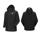 Chaqueta cortavientos impermeable para hombre con forro, negro.