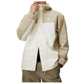 Chaqueta cortavientos impermeable para hombre con forro, blanco/beige